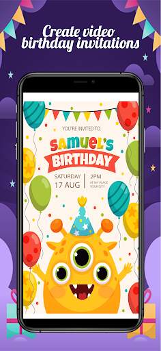 Video invitation card maker screenshot 1