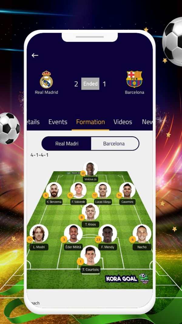 Kora Goal - Sports Live Scores‏‎ screenshot 3