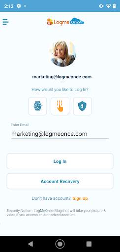 LogMeOnce Password Manager screenshot 1