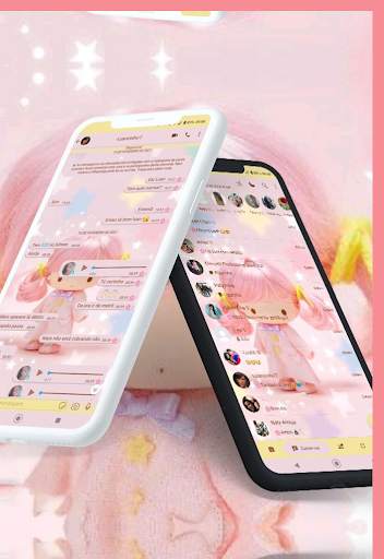 Tema Chat Pink & Wallpaper screenshot 4