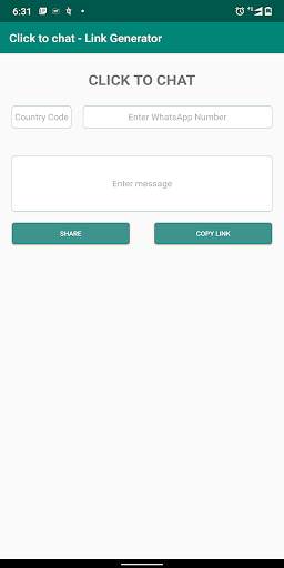 Click To Chat Link Generator screenshot 1