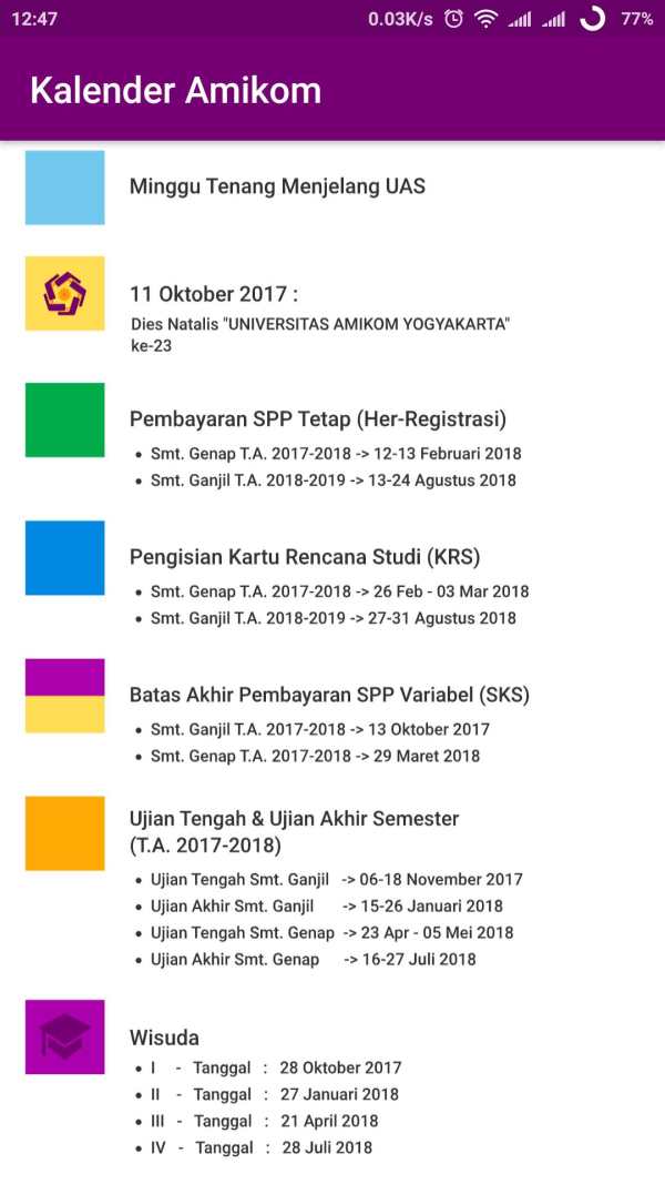 Kalender Amikom screenshot 4