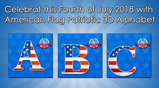 4th July DP Maker : American Flag Theme Alphabet screenshot 1