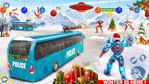Bus Robot Car War - Robot Game screenshot 2