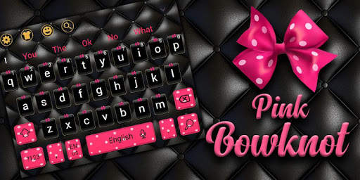 Beautiful Pink Bowknot Keyboard Theme स्क्रीनशॉट 5