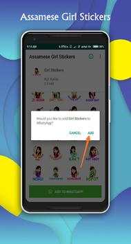 Assamese Girl Sticker for WhatsApp - WAStickerApps screenshot 2