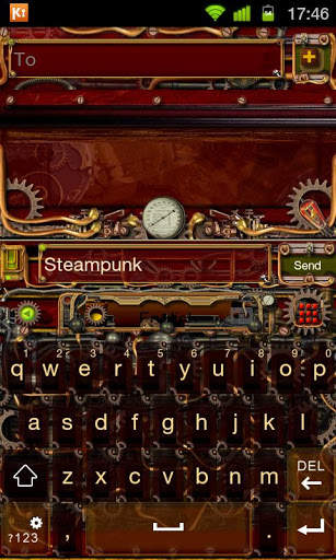 Steampunk GO Keyboard Theme screenshot 1