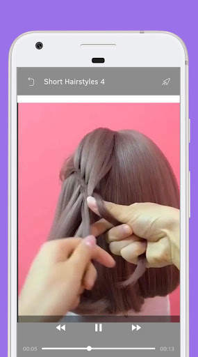 Short Hairstyle - Video Step By Step Offline screenshot 5