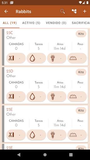 Gestión de granjas de conejos para criadores screenshot 2