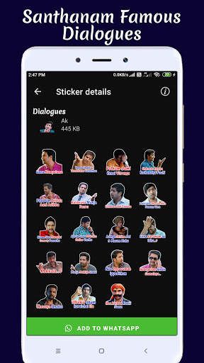 Santhanam Stickers for  WhatsApp (Tamil Stickers) screenshot 5