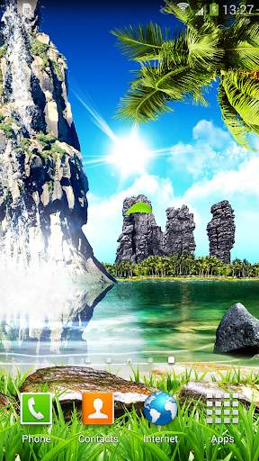 Tropical Waterfall Wallpaper screenshot 1
