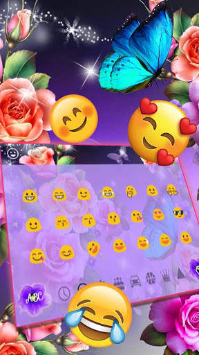 Florescent Shiny Rose Keyboard Theme screenshot 3