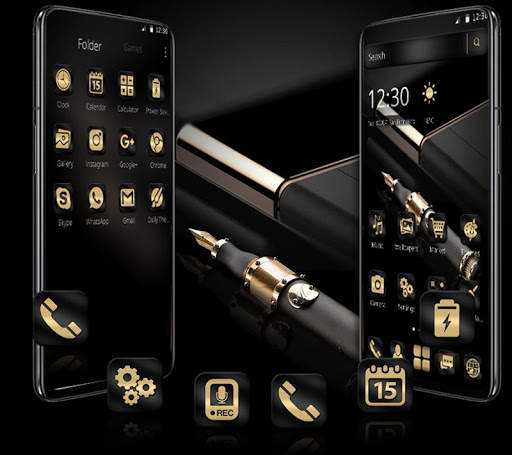 Metallic Golden Black Business Theme screenshot 3