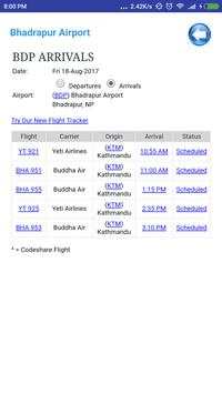 Nepal Airports Flight Time screenshot 2