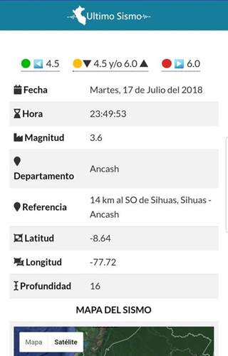 Ultimo Sismo screenshot 1