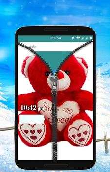 Teddy Bear Zipper Lock screenshot 4