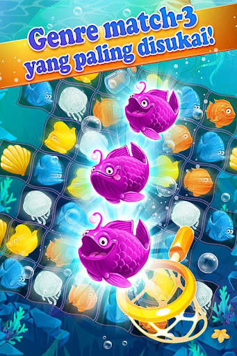 Mermaid - puzzle match-3 harta screenshot 1