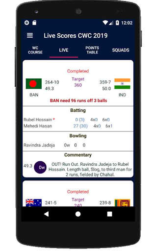 Live Scores CWC 2019 screenshot 6