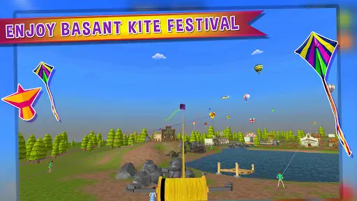 Basant Kite Fly Festival: Kite Game 3D screenshot 1