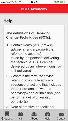 BCT Taxonomy screenshot 5