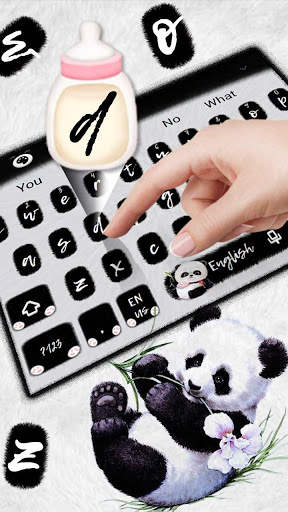 Cute Baby Panda Keyboard screenshot 2