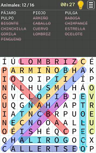 Sopa de letras - en español screenshot 1