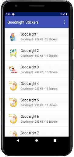 Good Night stickers for WhatsApp and Telegram screenshot 1