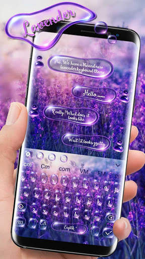 SMS Shimmer Lavender Keyboard screenshot 2
