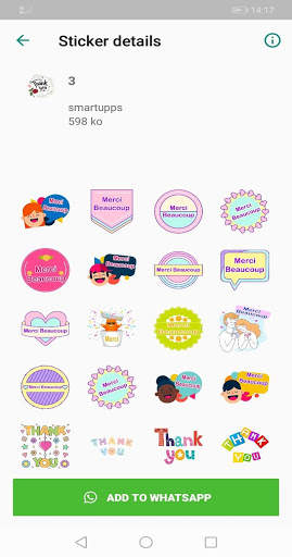 Thank you Stickers  (WAStickerApps) 2 تصوير الشاشة