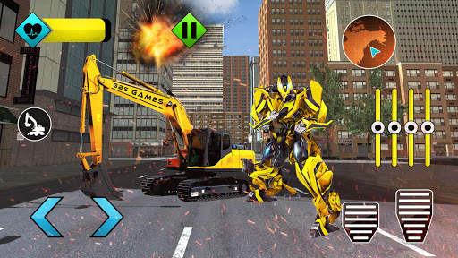 Heavy Excavator Robot - Transformation Robot Game screenshot 1