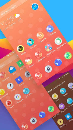 Round Colorful Ball Box --APUS Launcher theme screenshot 2