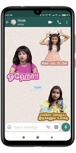 Sivaangi whatsapp stickers - WAStickerapps screenshot 5