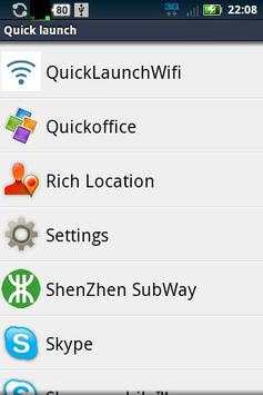 Quick Launch Wifi (Droid Pro) screenshot 2