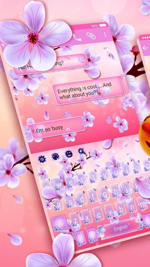 2019 Beautiful SMS Keyboard Themes screenshot 3