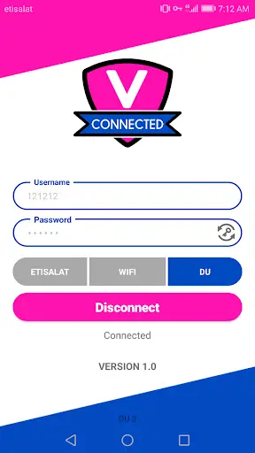 V Connected screenshot 1
