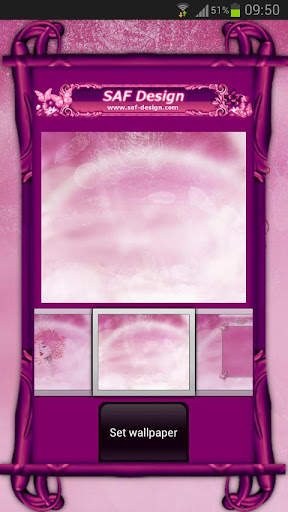 PINK ROSES GO Launcher Theme 7 تصوير الشاشة