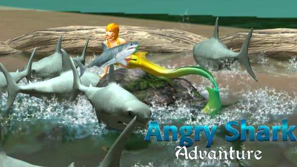 Angry Shark Hunting Rescue Mermaid Sea Adventure screenshot 2