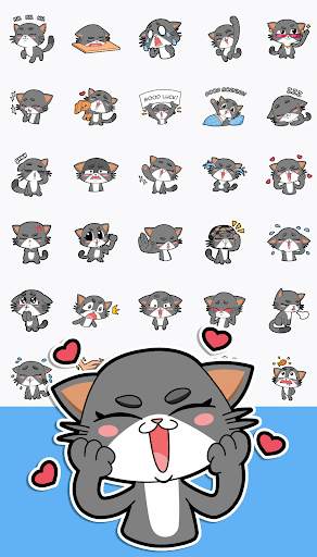 Cute Cat, Bunny & Girl Sticker screenshot 5