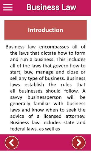 Business Law - Student offline guide screenshot 1