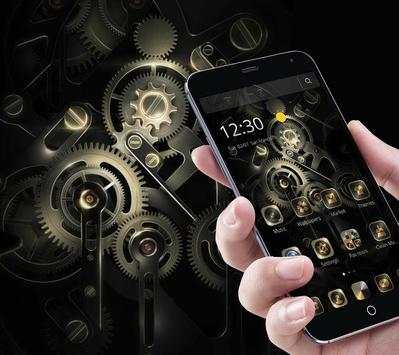 Gold Black Royal Gears Theme screenshot 4
