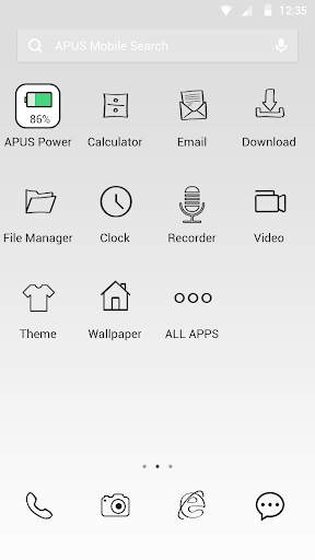 Pure White APUS Launcher theme screenshot 1