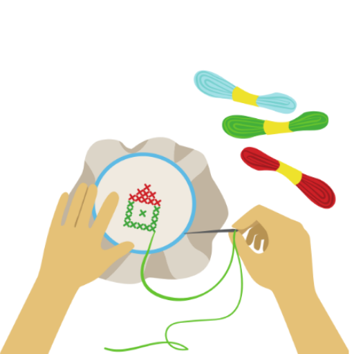 Hand embroidery التطريز اليدوي icon