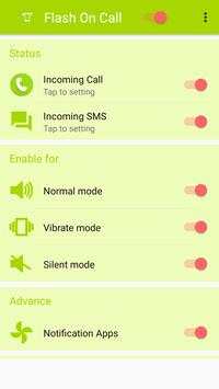 Flash On Call (SMS Alerts) – Incoming Flashlight screenshot 1