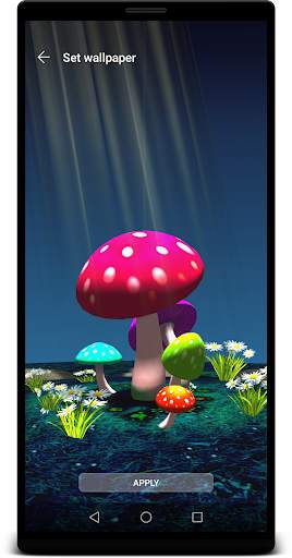 3D Mushroom Night Live Wallpaper screenshot 1