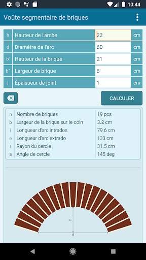 Calculatrice voûte de briques screenshot 3