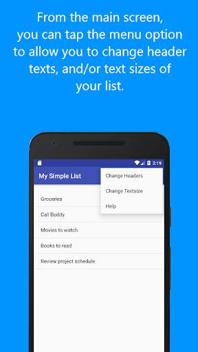 A Simple List screenshot 3