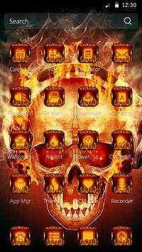 Fire Skull Theme for CM Launch screenshot 3