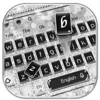 Silver Glitter Bowknot Keyboard Theme logo