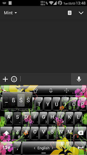 موضوع لوحة المفاتيح BkFlower 5 تصوير الشاشة