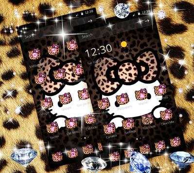 Yellow Leopard Kitty Diamond Themes screenshot 3